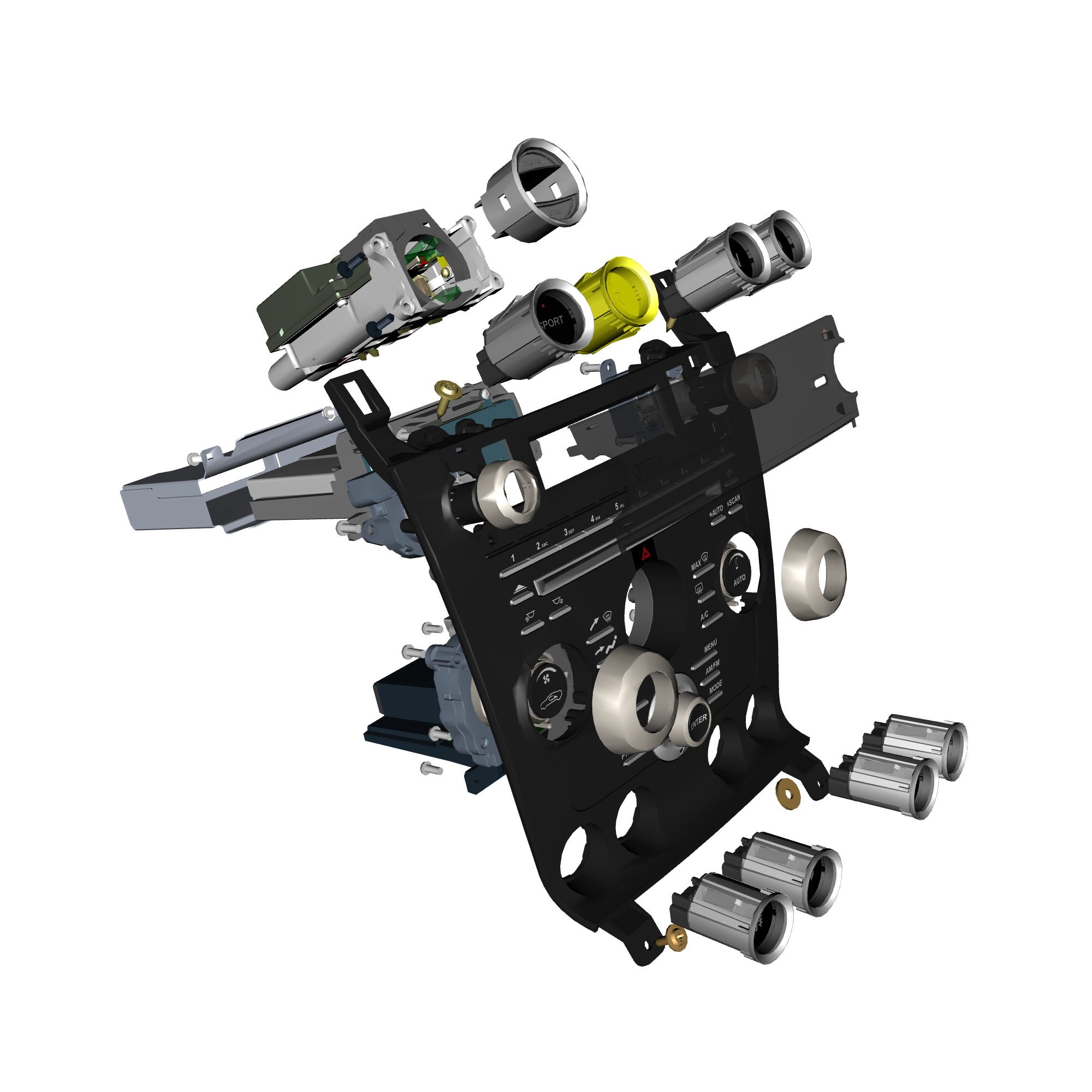 car:VANTAGE V12S,item_no:,quantity:1.0,reference:VANTAGE_V12S_PartsCatalogue-180304-02 Centre Stack & Switches 'S'