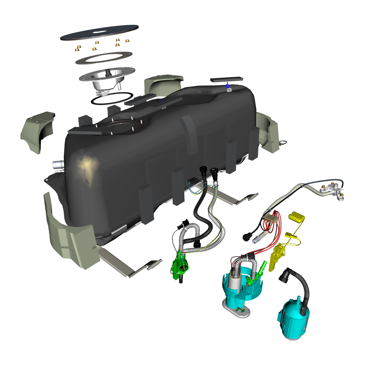 car: VANQUISH,item_no: nan,quantity: 1,reference: VANQUISH_25_PartsCatalogue-100101 Fuel Tank Assembly