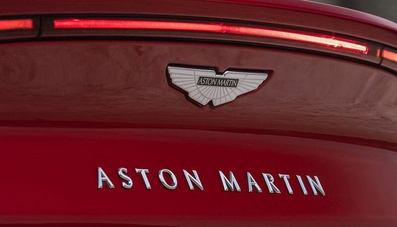 REAR ASTON MARTIN LARGE SCRIPT BADGE - CHROME