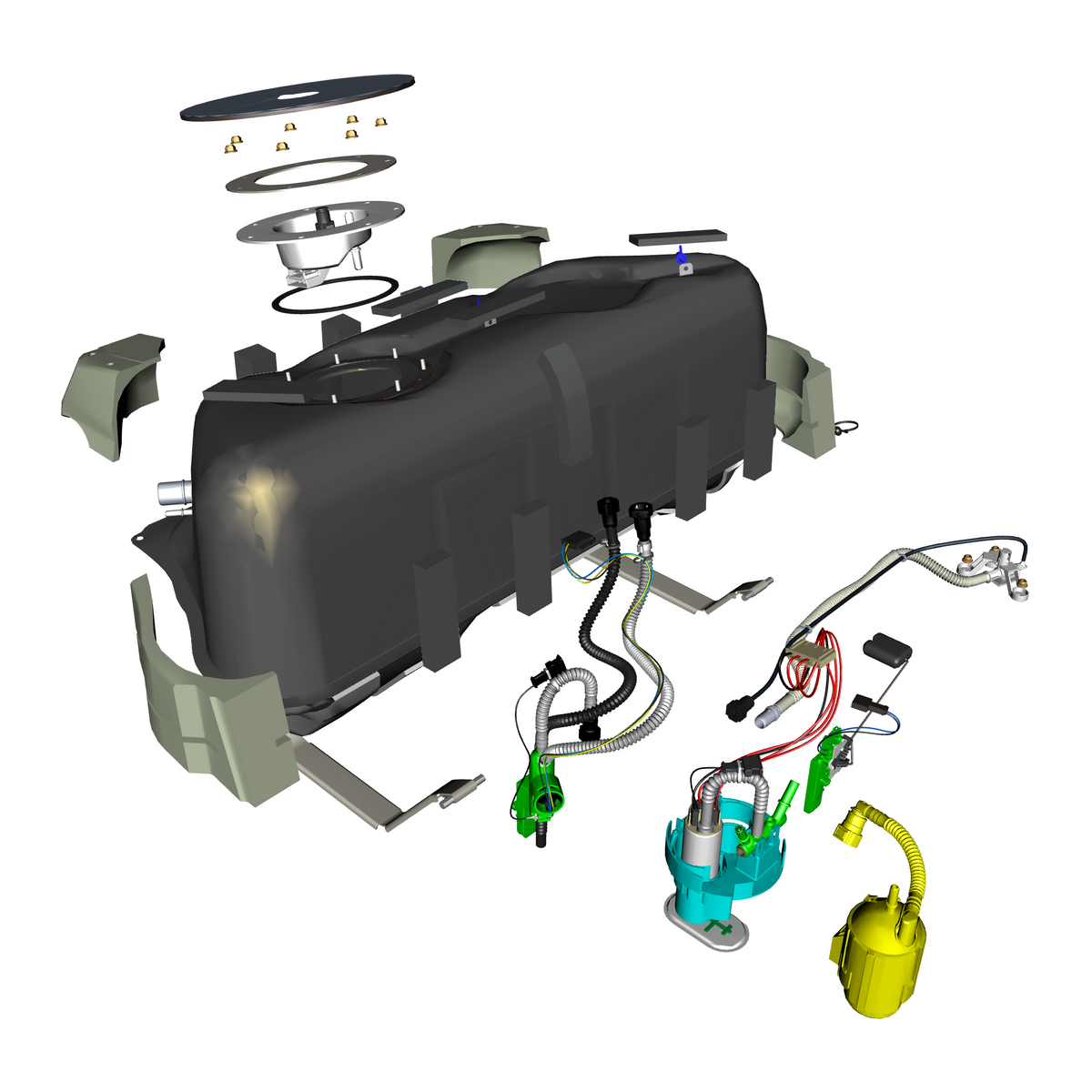 car: VANQUISH,item_no: nan,quantity: 1,reference: VANQUISH_25_PartsCatalogue-100101 Fuel Tank Assembly