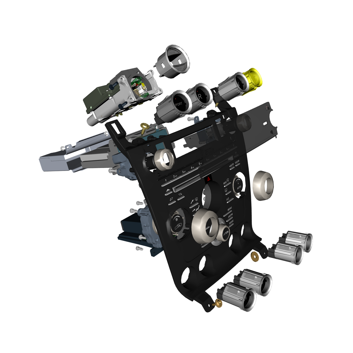 car:VANTAGE V12S,item_no:,quantity:1.0,reference:VANTAGE_V12S_PartsCatalogue-180304-02 Centre Stack & Switches 'S'