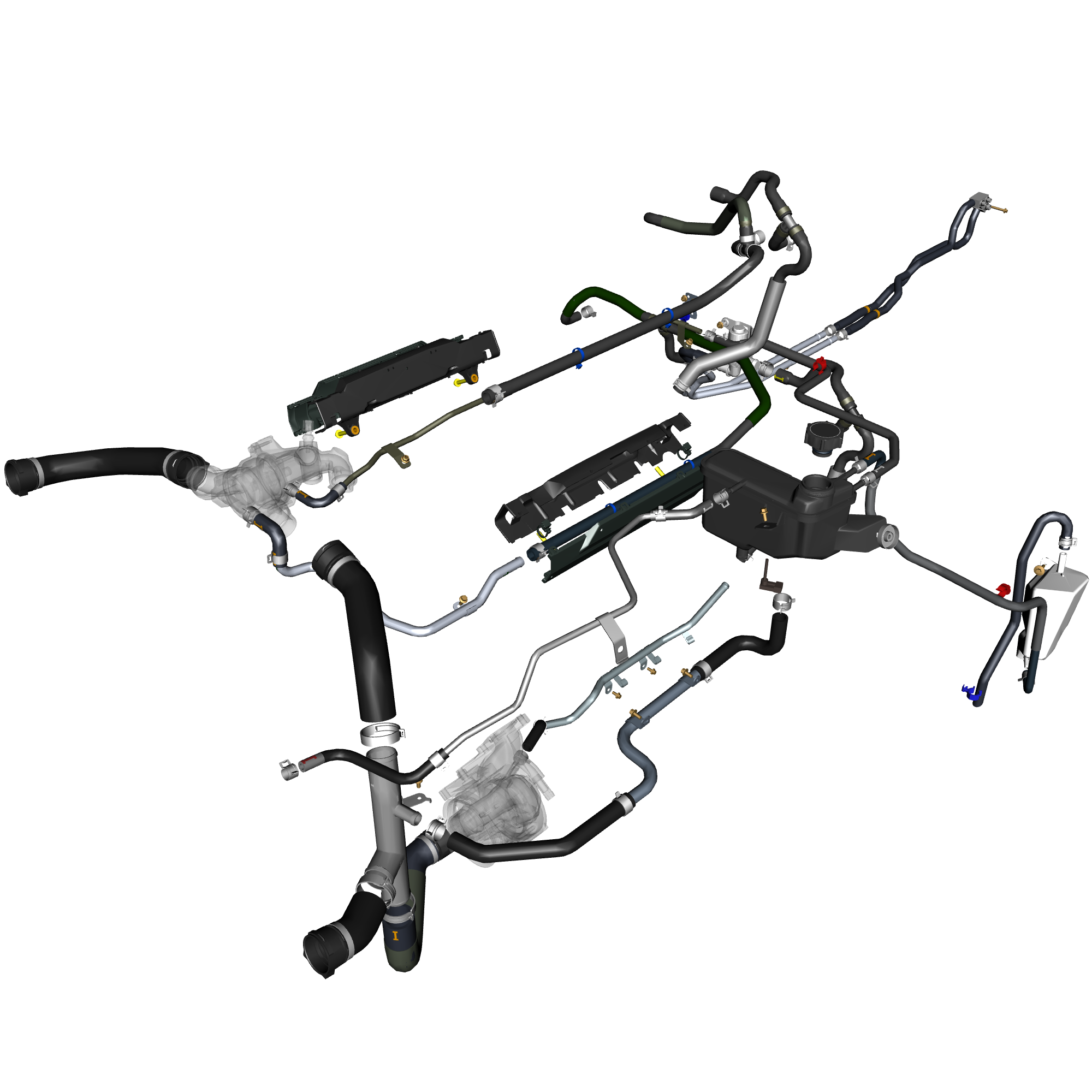car:TARAF,item_no:,quantity:4,reference:TARAF_PartsCatalogue-030300-01 Coolant Hoses & Reservoir