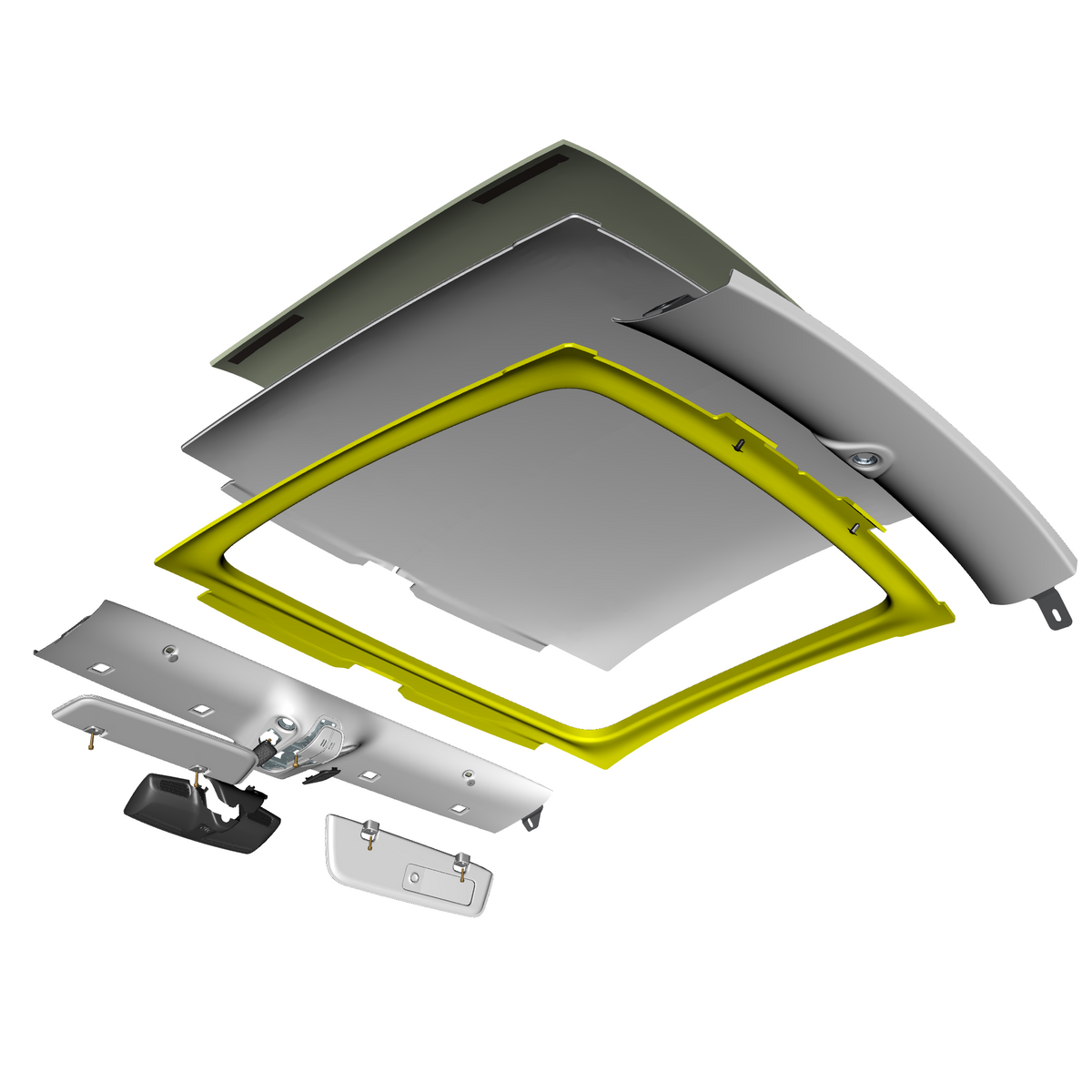 car:VANQUISH,item_no:,quantity:1,reference:VANQUISH_25_PartsCatalogue-010503 Headliner Assembly