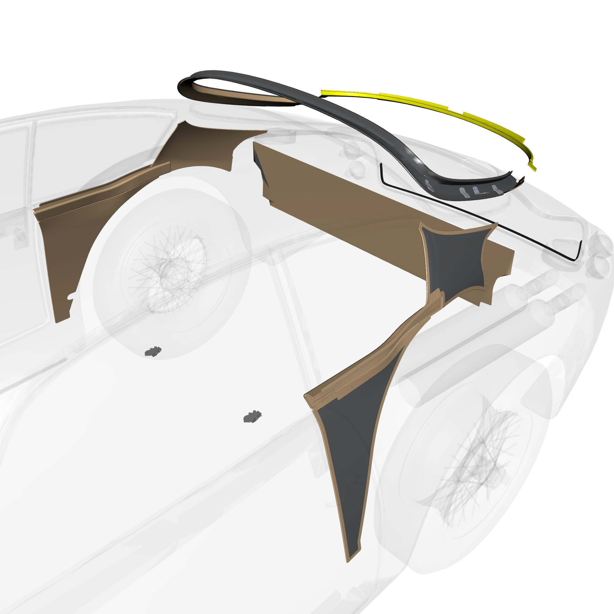 car: DB4 GTZ,item_no: nan,quantity: 1,reference: DB4GTZ_PartsCatalogue-010511-01 Cabin Rear Trim