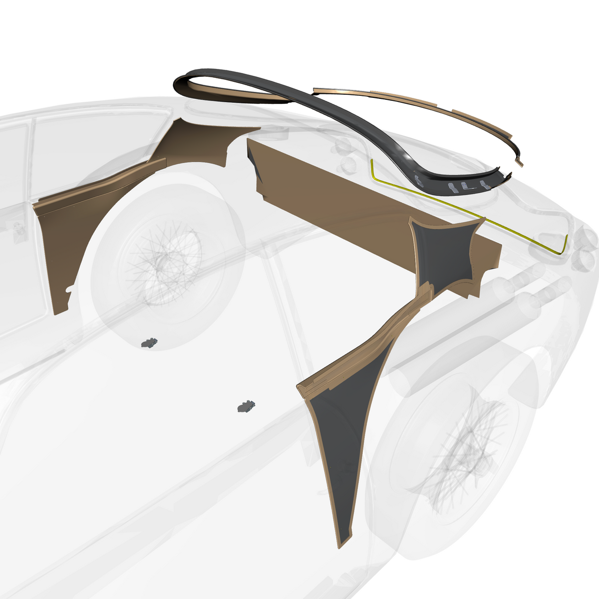 car: DB4 GTZ,item_no: nan,quantity: 1,reference: DB4GTZ_PartsCatalogue-010511-01 Cabin Rear Trim