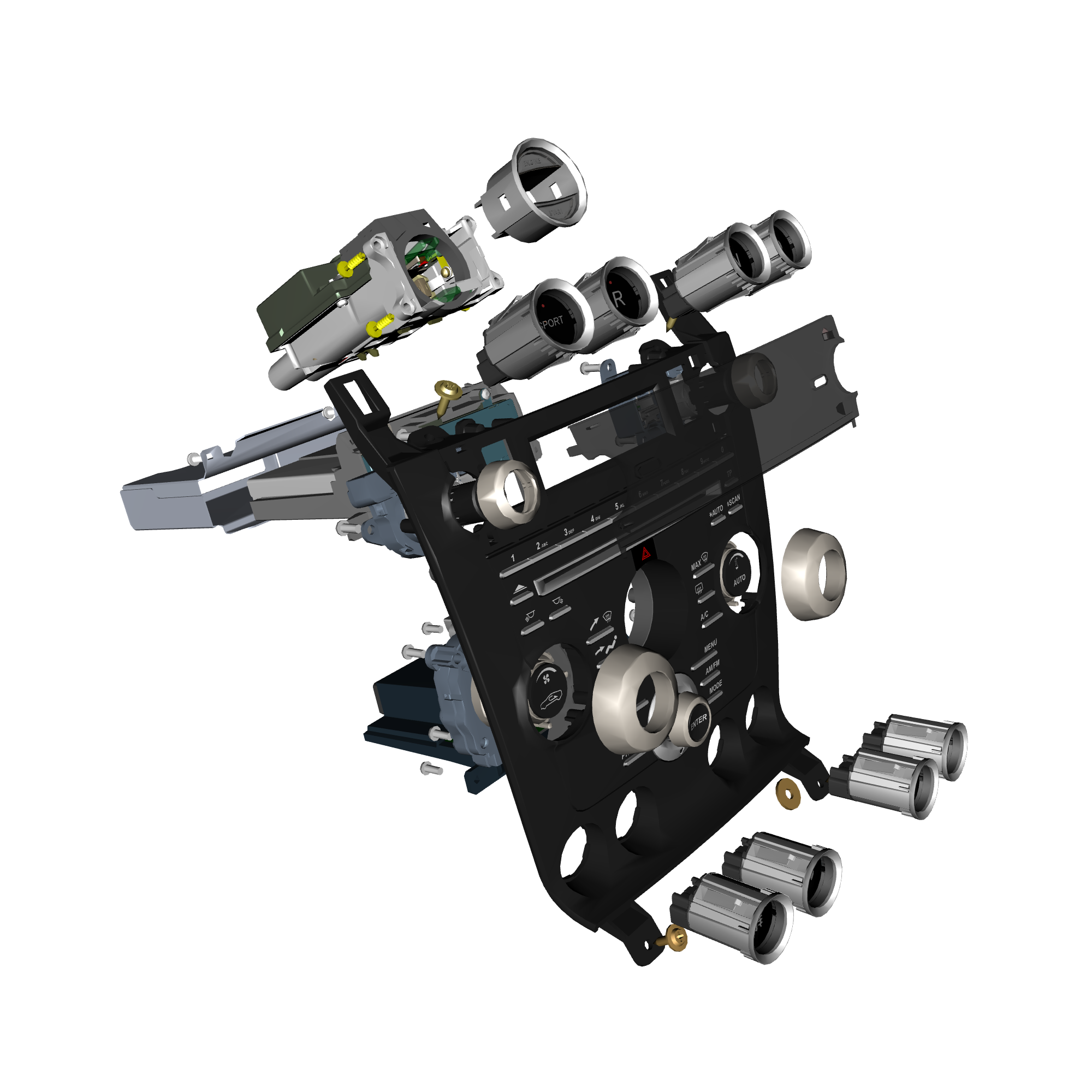 car:VANTAGE V12S,item_no:,quantity:4.0,reference:VANTAGE_V12S_PartsCatalogue-180304-02 Centre Stack & Switches 'S'