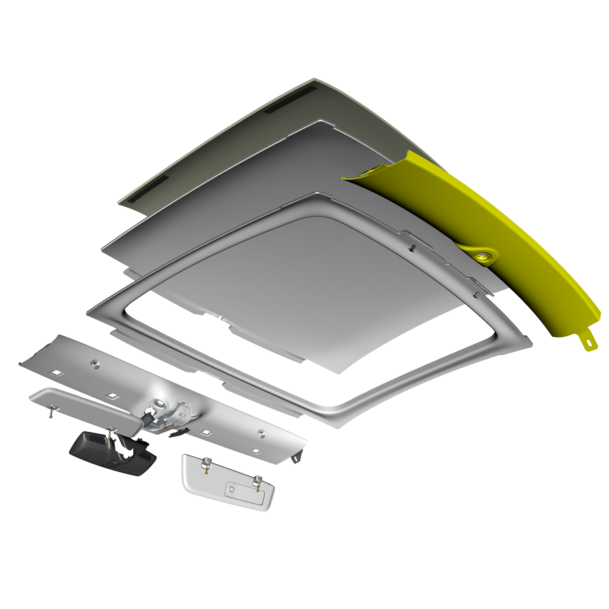 car:VANQUISH,item_no:,quantity:1,reference:VANQUISH_25_PartsCatalogue-010503 Headliner Assembly