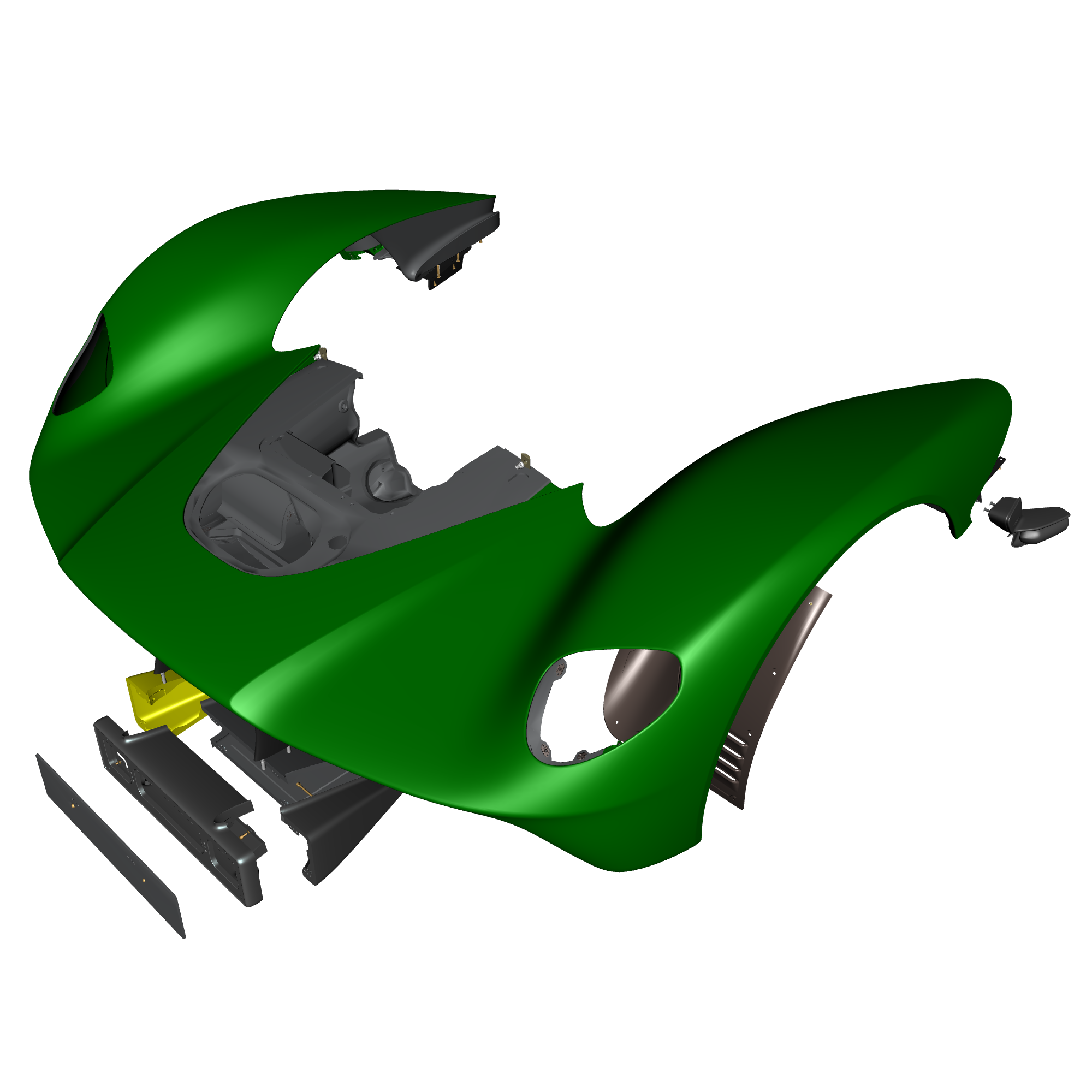 car: VALKYRIE,item_no: nan,quantity: 1,reference: VALKYRIE_PartsCatalogue-010203-10 Front Clam Structure