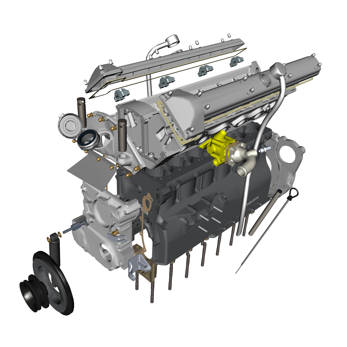 car:db5 gf,item_no:,quantity:1,reference:db5gf_partscatalogue-031600-10 engine structure