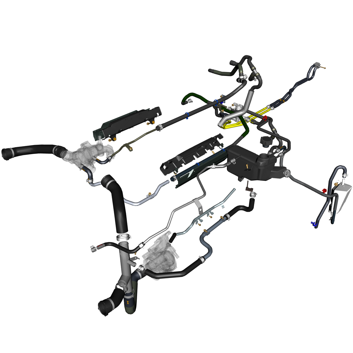 car: TARAF,item_no: nan,quantity: 1,reference: TARAF_PartsCatalogue-030300-01 Coolant Hoses & Reservoir