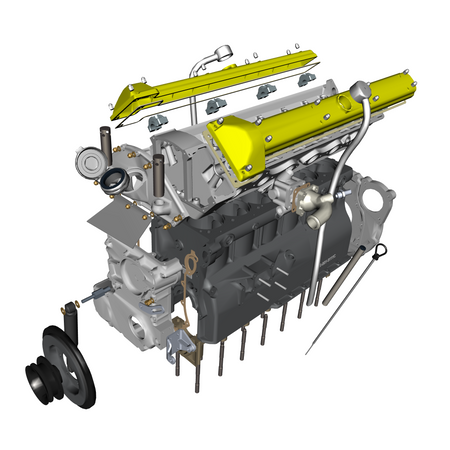 car: DB5 GF,item_no: nan,quantity: 2,reference: DB5GF_PartsCatalogue-031600-10 Engine Structure