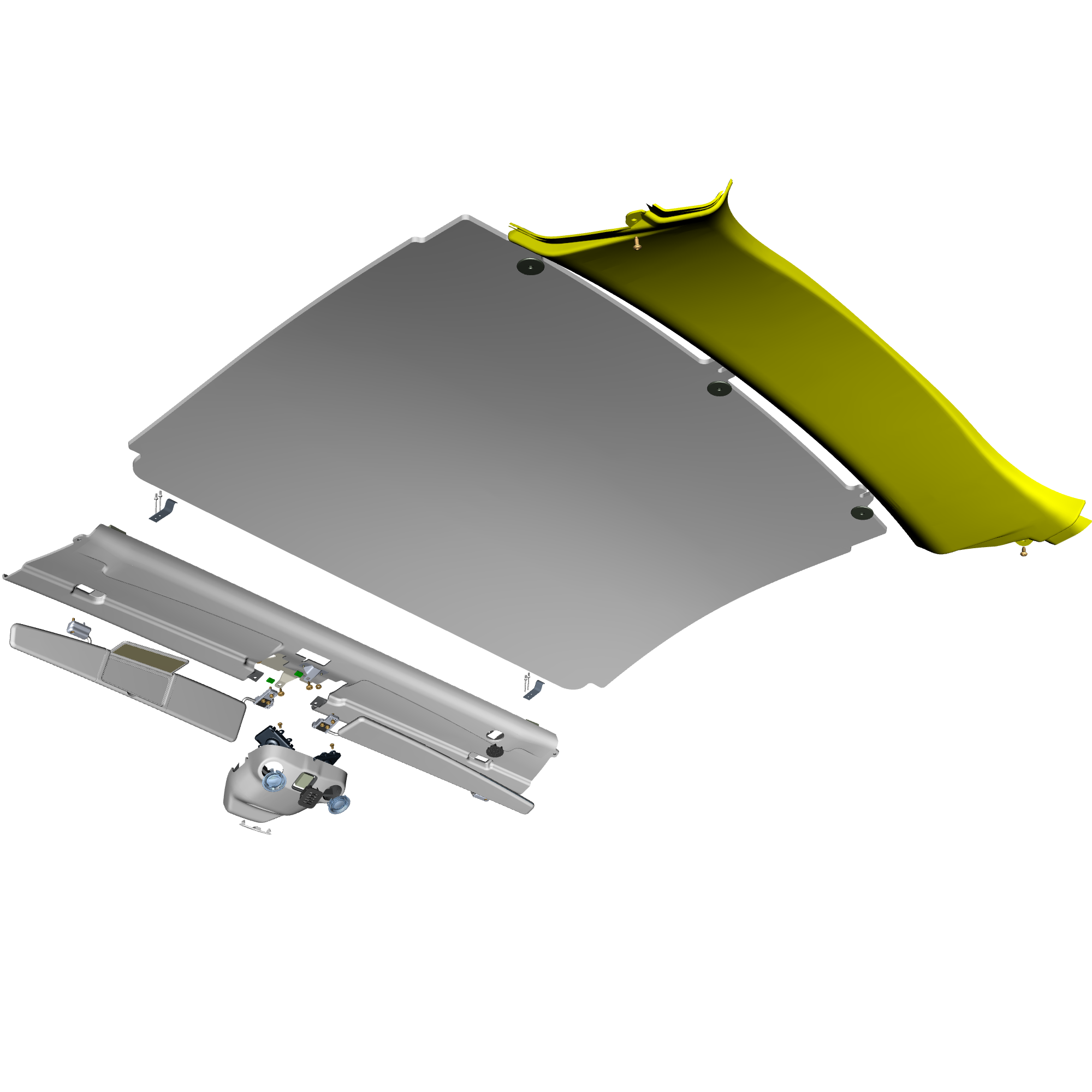 car:VANTAGE V12S,item_no:,quantity:1,reference:VANTAGE_V12S_PartsCatalogue-010503-B1 Headliner Assembly