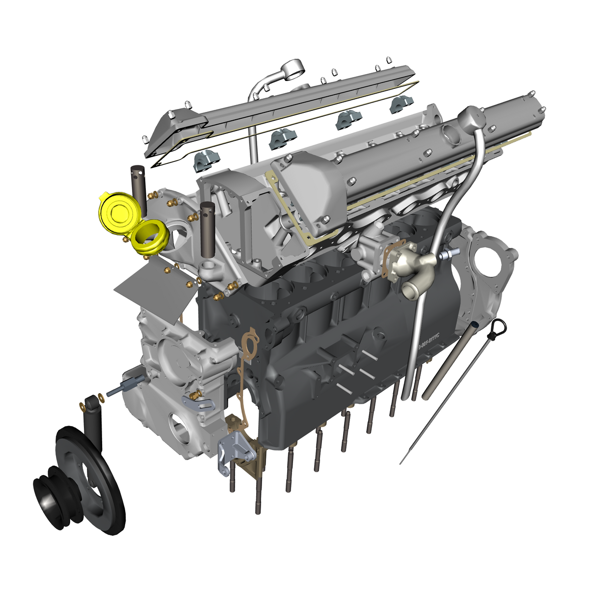 car: DB5 GF,item_no: nan,quantity: 1,reference: DB5GF_PartsCatalogue-031600-10 Engine Structure