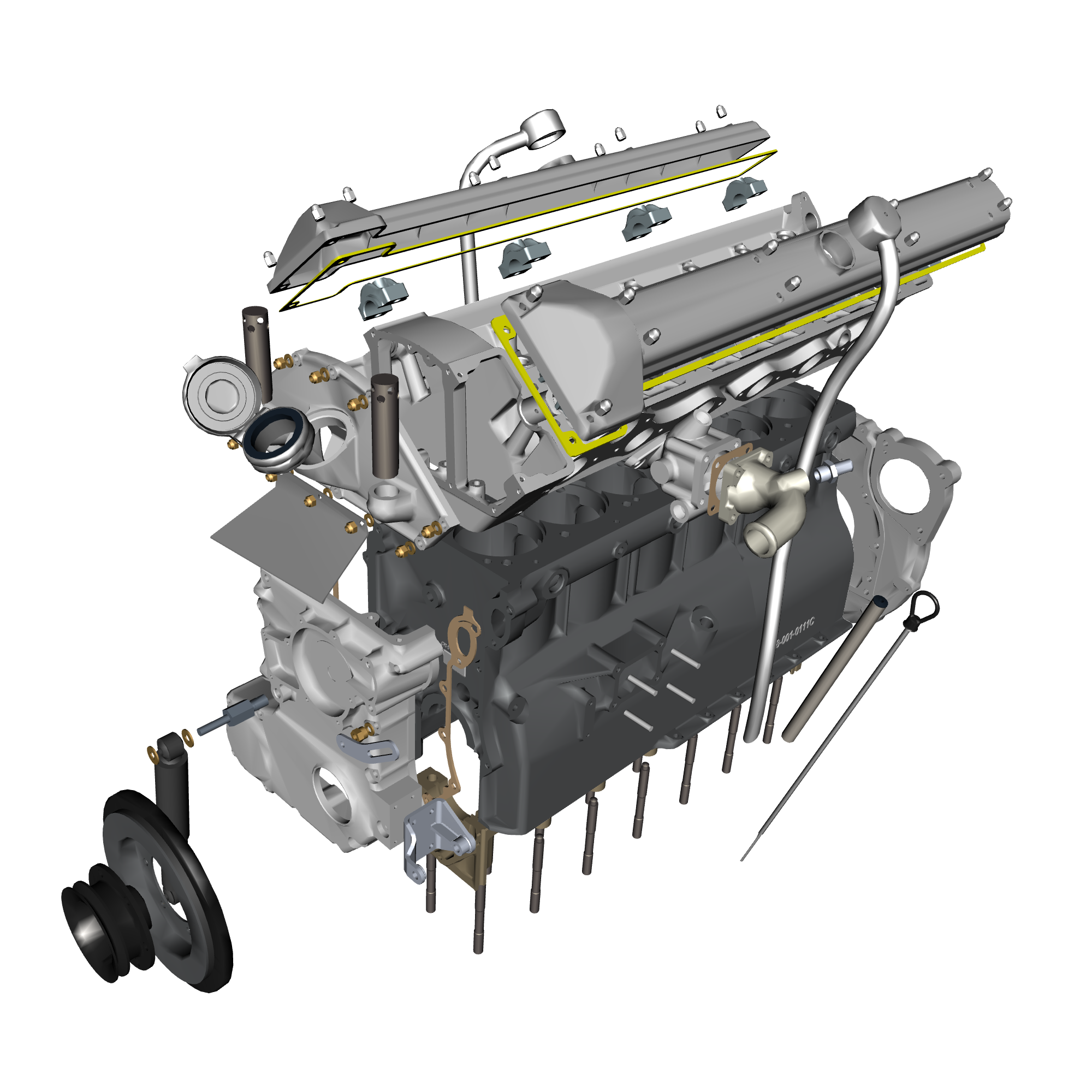 car: DB5 GF,item_no: nan,quantity: 2,reference: DB5GF_PartsCatalogue-031600-10 Engine Structure