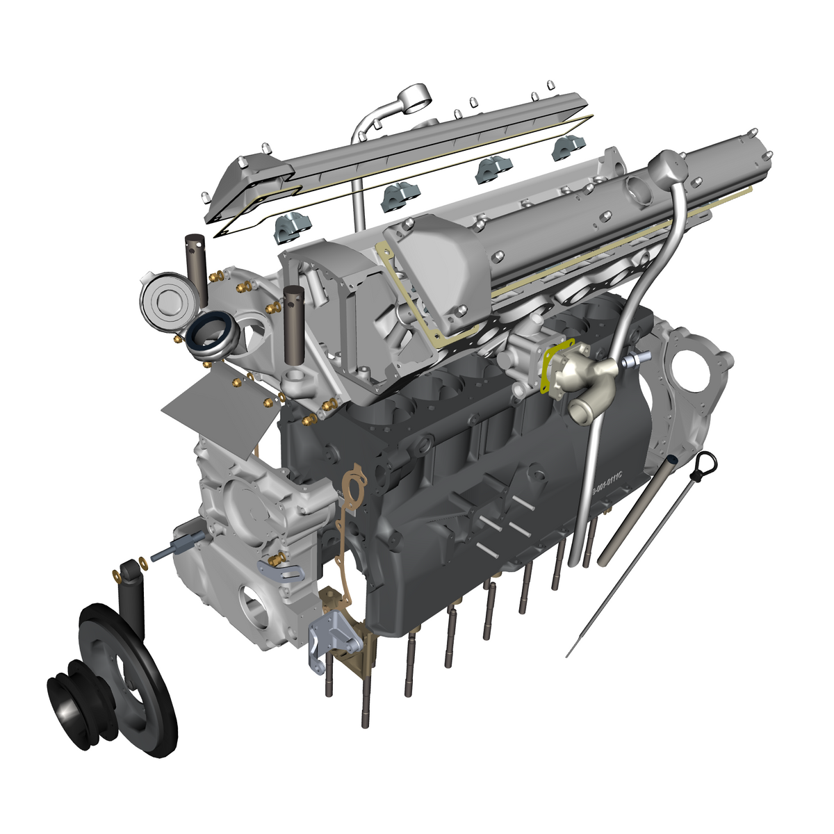 car:db5 gf,item_no:,quantity:1,reference:db5gf_partscatalogue-031600-10 engine structure