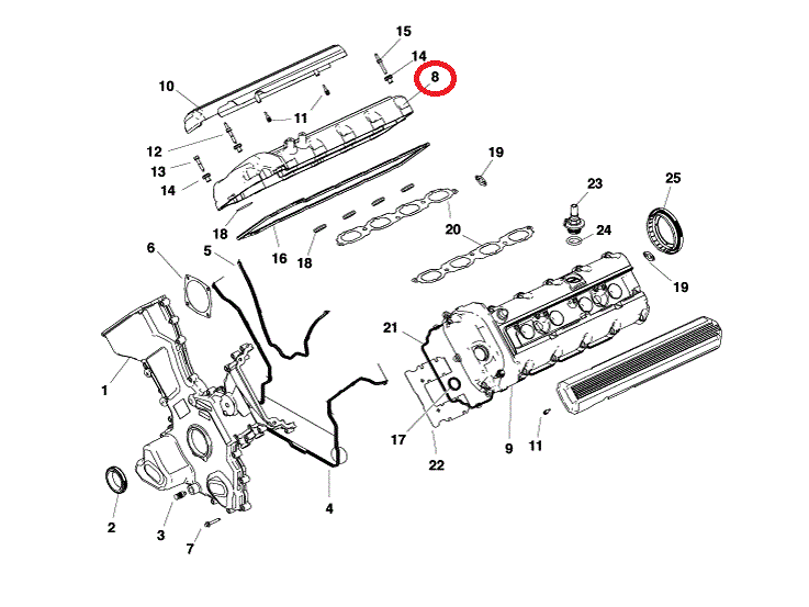 Image of RIGHT CYLINDER HEAD COVER