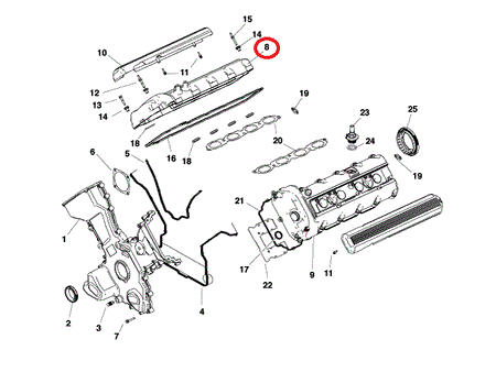 Image of RIGHT CYLINDER HEAD COVER