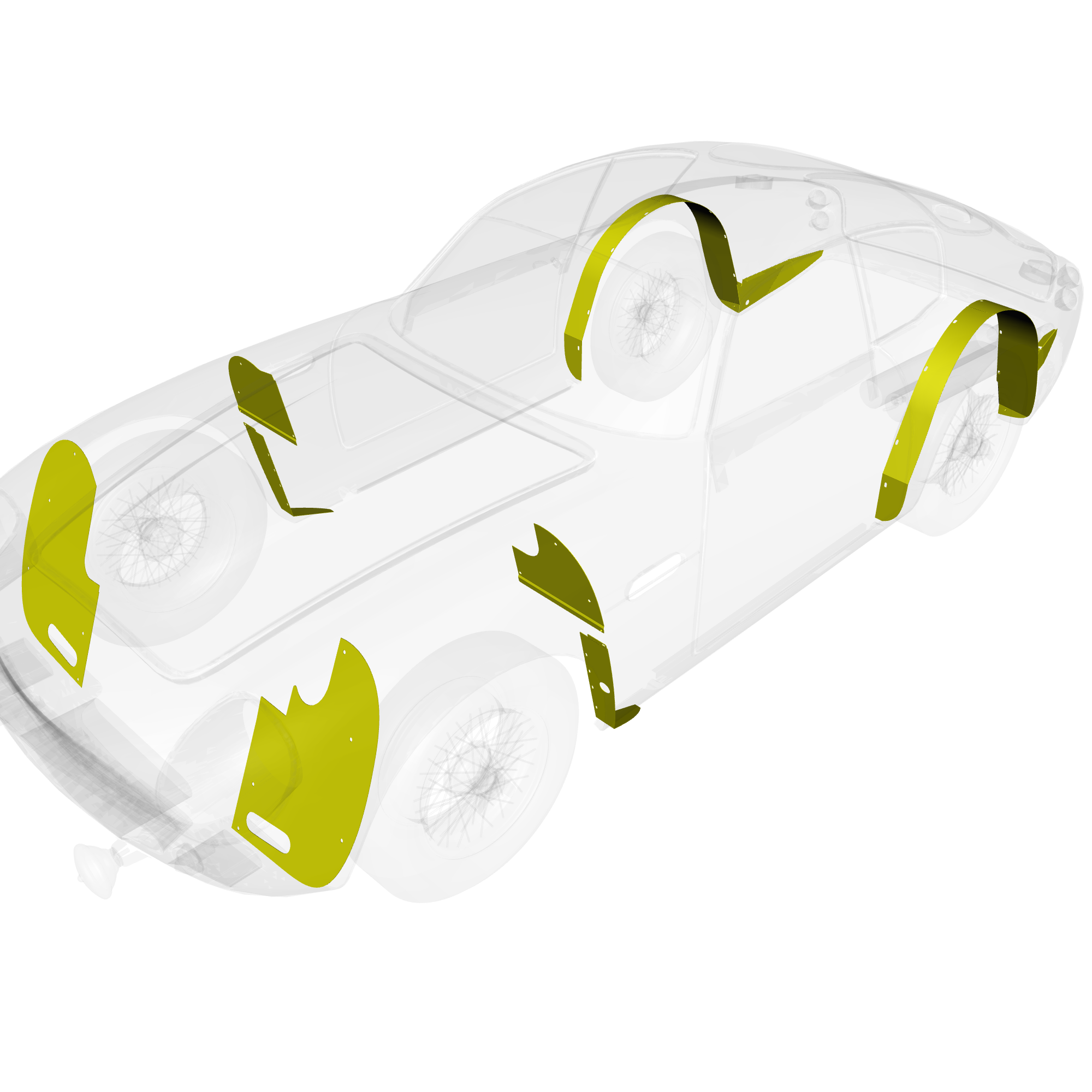 car: DB4 GTZ,item_no: nan,quantity: 1,reference: DB4GTZ_PartsCatalogue-010804-10 Wheel Arch Liners
