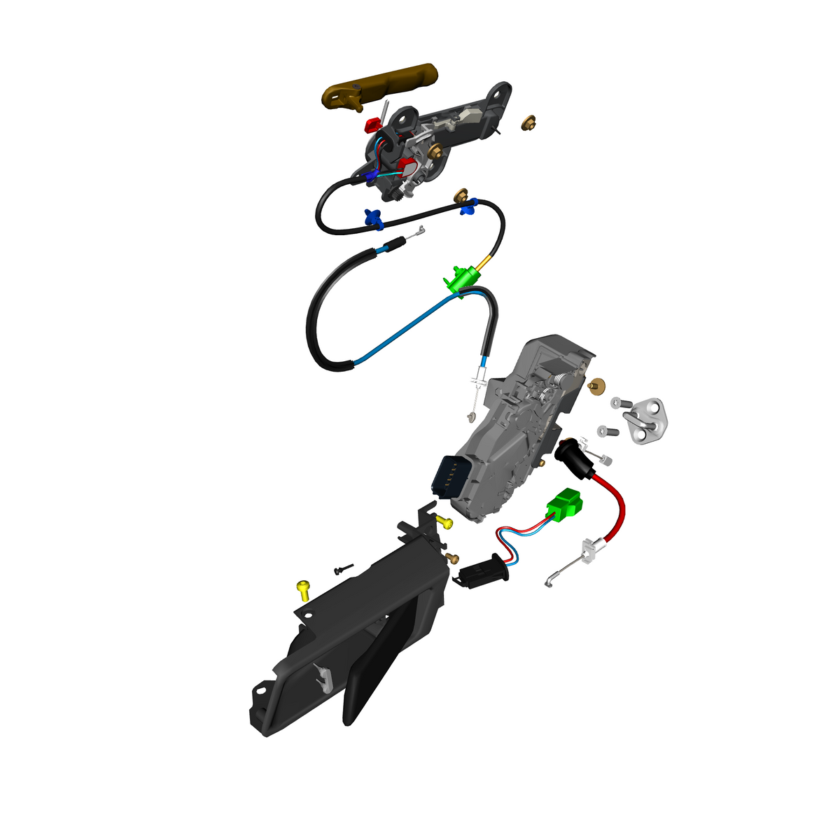 car:TARAF,item_no:,quantity:6,reference:TARAF_PartsCatalogue-011404-02 Door Latch System Rear