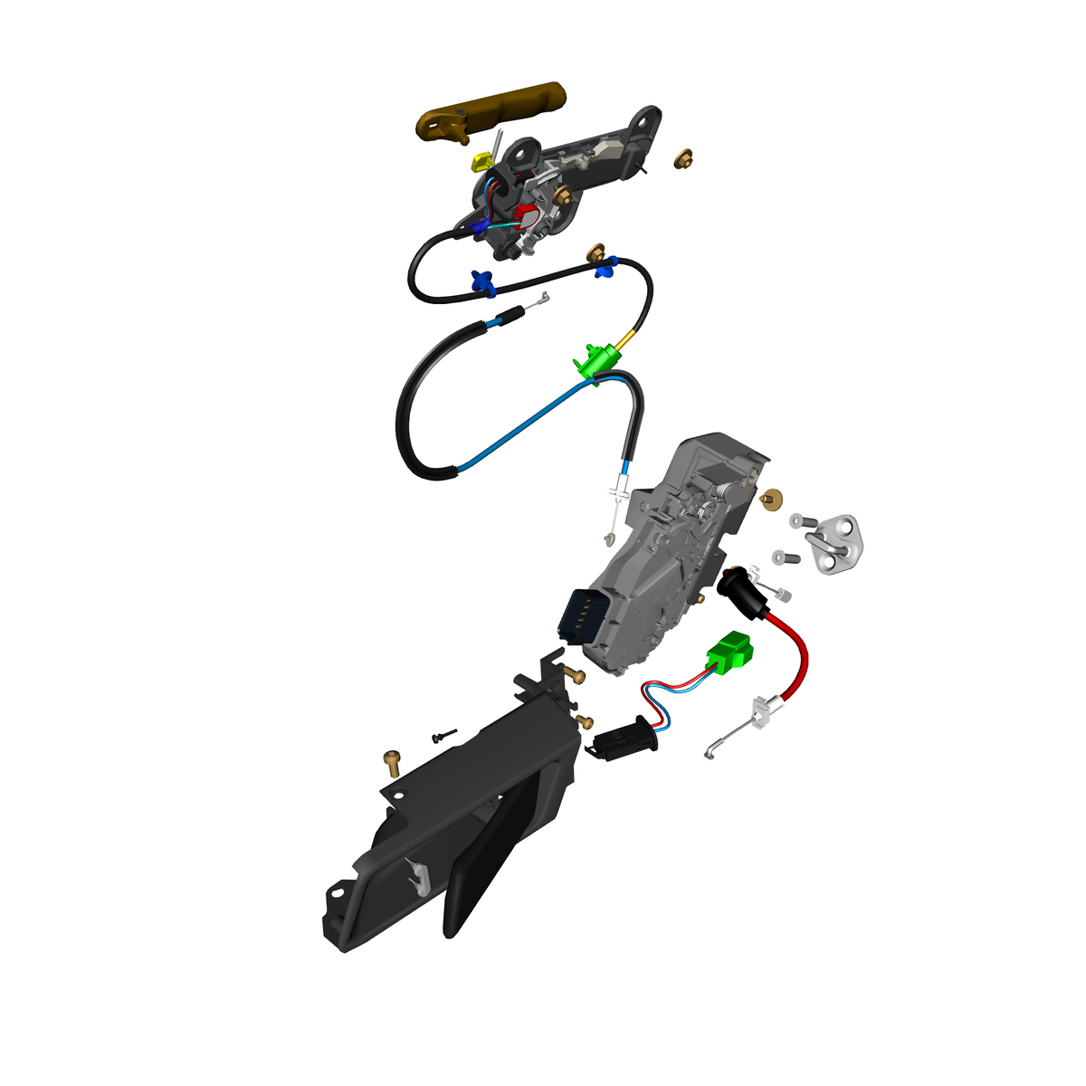 car:taraf,item_no:,quantity:2,reference:taraf_partscatalogue-011404-02 door latch system rear