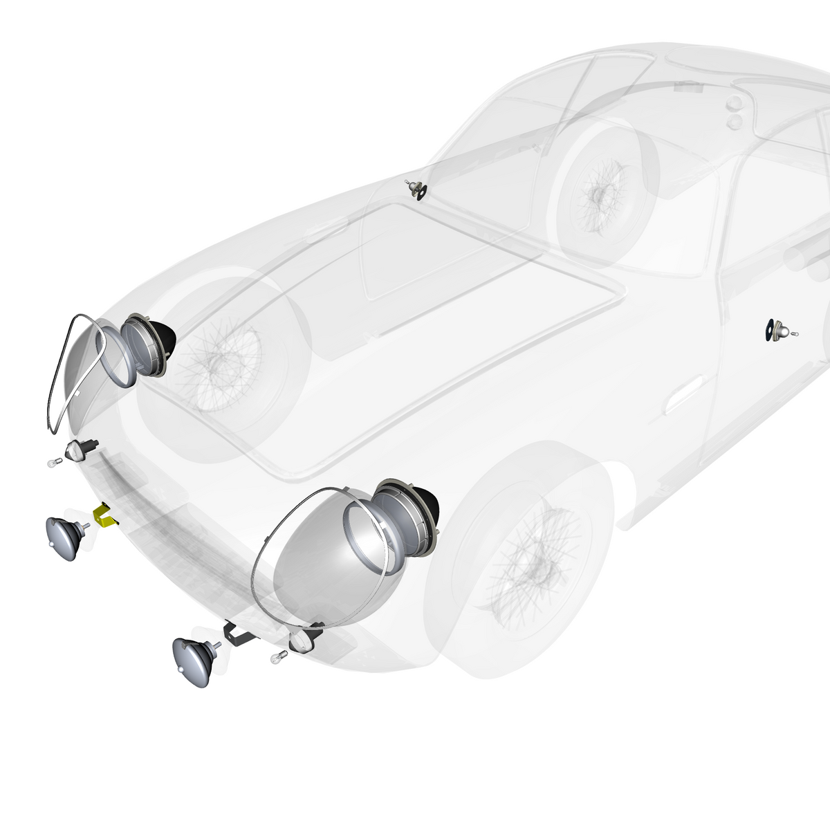 car: DB4 GTZ,item_no: nan,quantity: 1,reference: DB4GTZ_PartsCatalogue-170100-02 Front Lighting