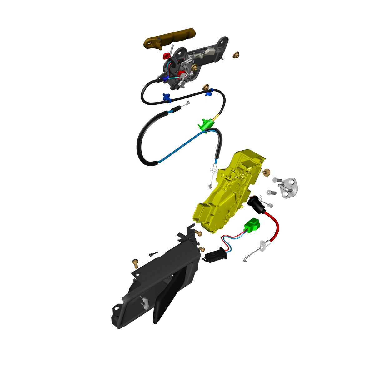 car: TARAF,item_no: nan,quantity: 1,reference: TARAF_PartsCatalogue-011404-02 Door Latch System Rear