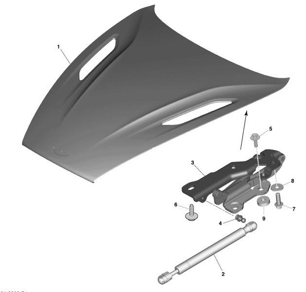 Image of FRONT GAS BONNET HOOD STRUT