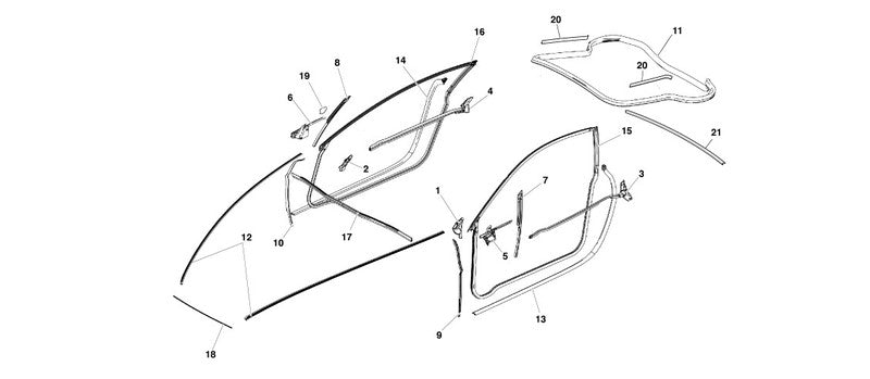 Image of REAR BONNET HOOD WEATHERSTRIP SEAL