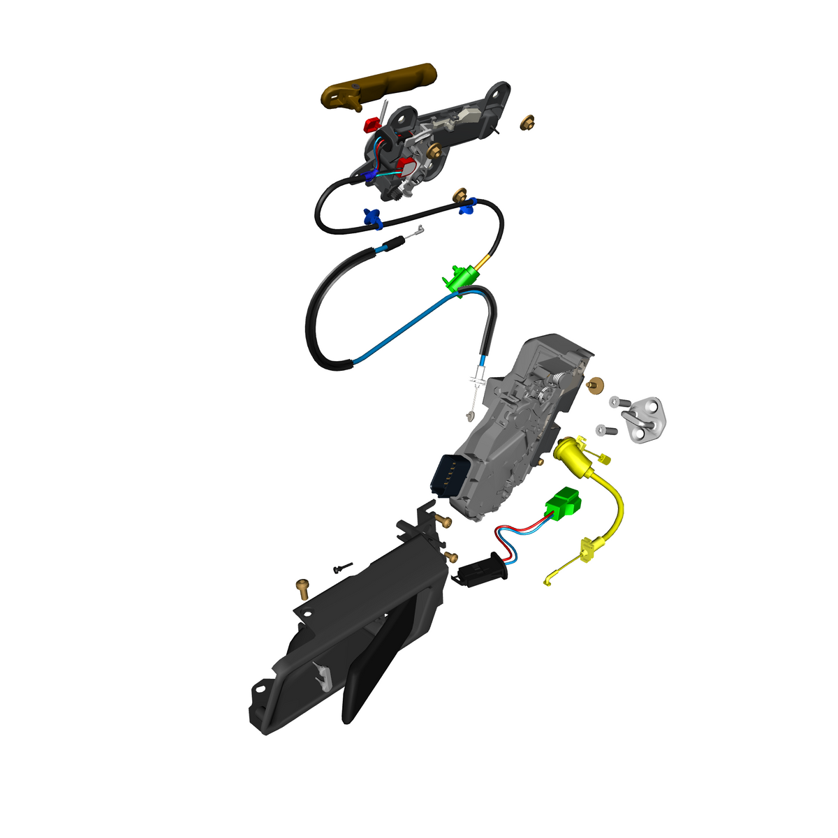 car: TARAF,item_no: nan,quantity: 2,reference: TARAF_PartsCatalogue-011404-02 Door Latch System Rear