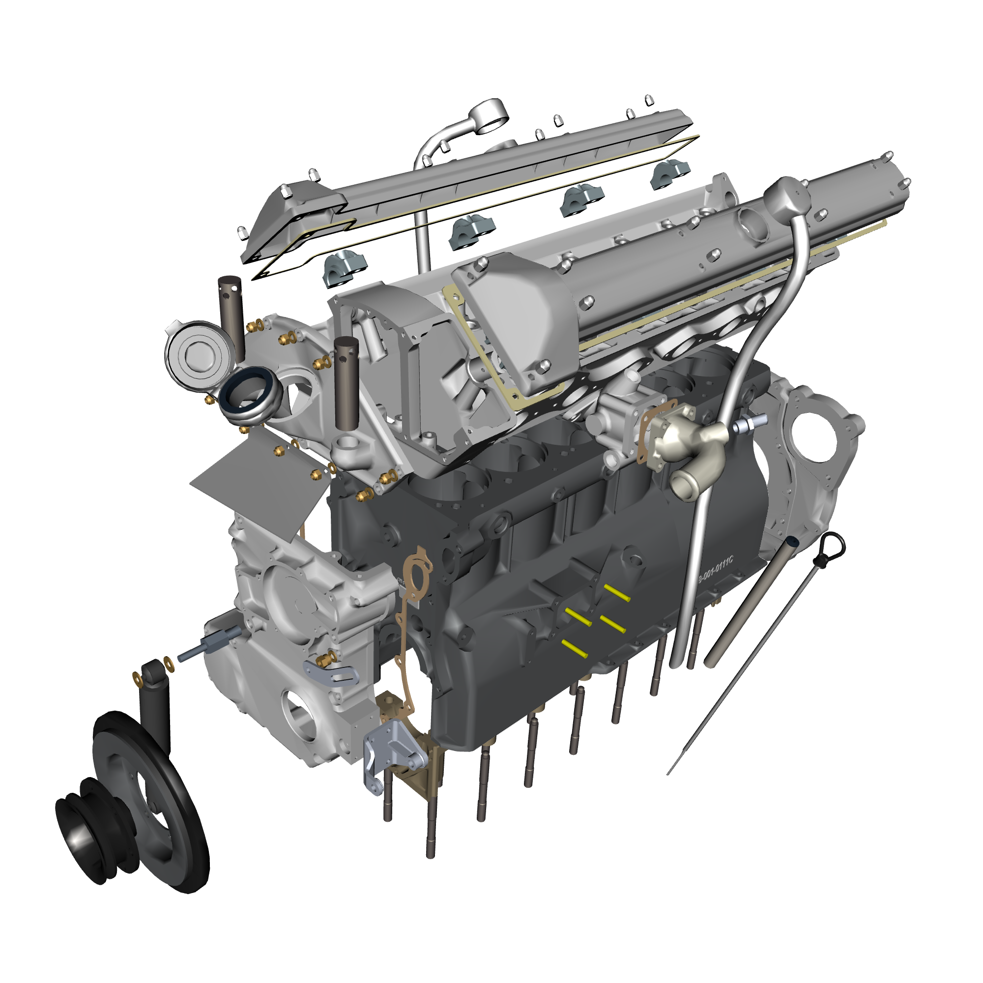 car: DB5 GF,item_no: nan,quantity: 8,reference: DB5GF_PartsCatalogue-031600-10 Engine Structure