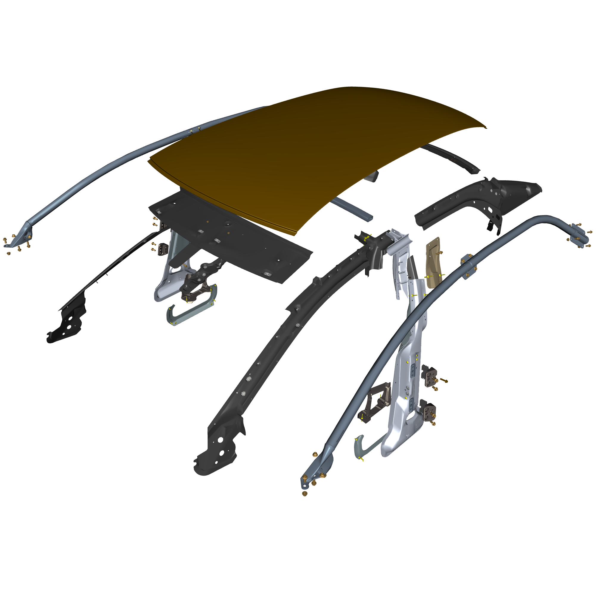 car:TARAF,item_no:,quantity:A/R,reference:TARAF_PartsCatalogue-010104-01 Roof and Cross Member