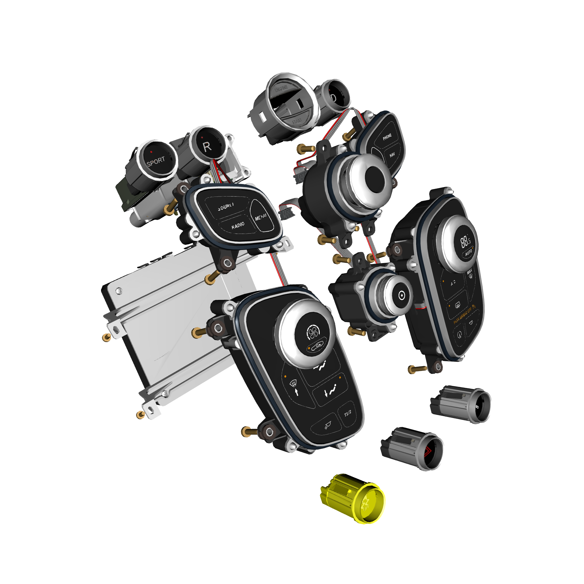 car: VANTAGE V12S,item_no: nan,quantity: 1.0,reference: VANTAGE_V12S_PartsCatalogue-180304-01 Centre Stack Switches 'S' & GT12 16MY