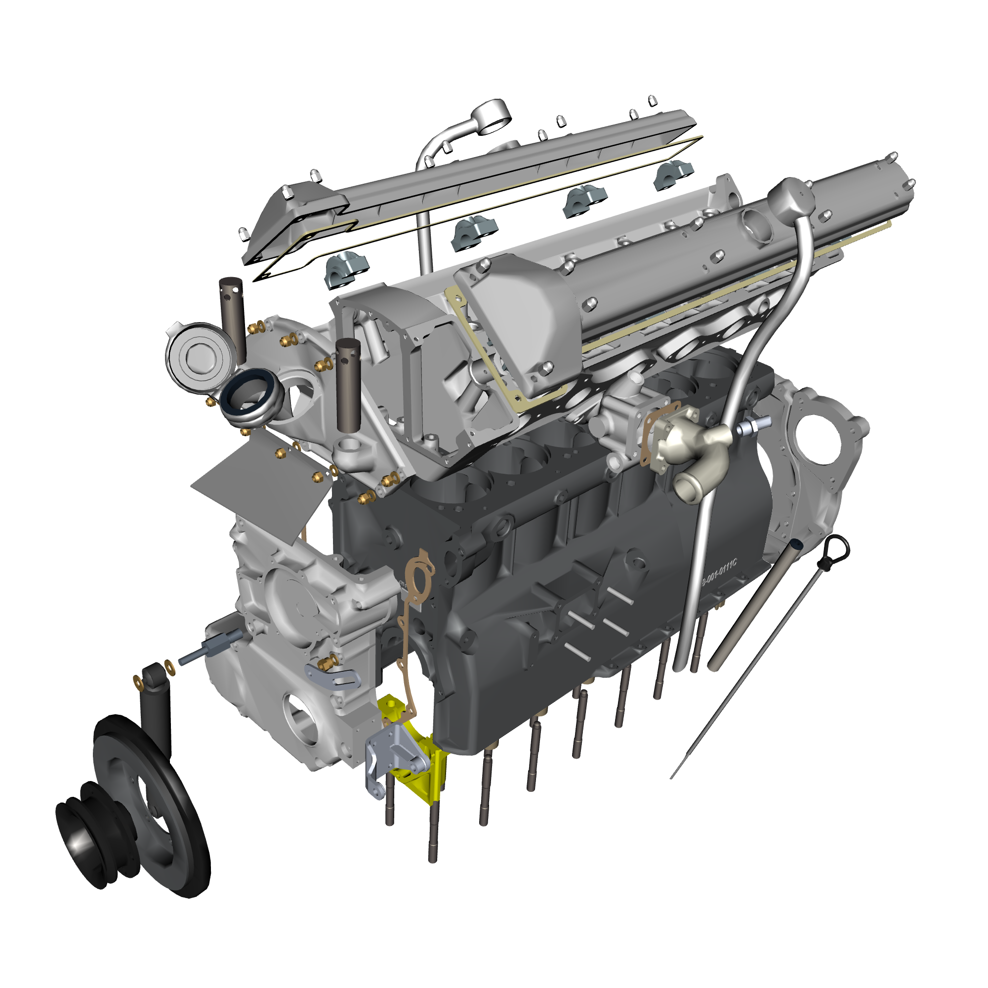 car:db5 gf,item_no:,quantity:1,reference:db5gf_partscatalogue-031600-10 engine structure