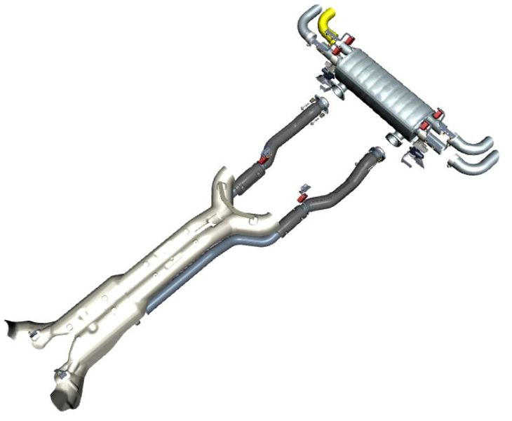 Image of REAR INNER EXHAUST SILENCER MUFFLER TAIL PIPE