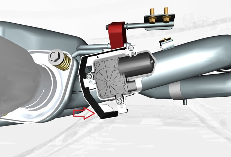 Image of LEFT EXHAUST SILENCER MUFFLER ACTUATOR HEATSHIELD