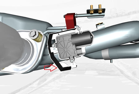Image of LEFT EXHAUST SILENCER MUFFLER ACTUATOR HEATSHIELD