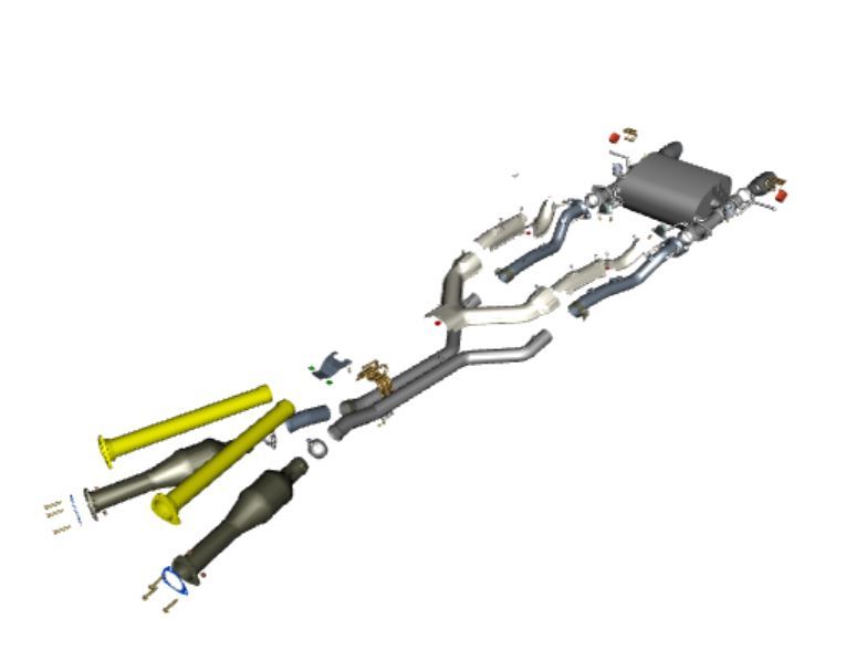 Image of TITANIUM EXHAUST PIPE UNDERFLOOR