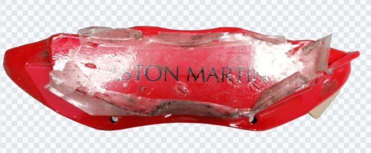 Image of REAR CALIPER BREMBO RED LEFT SIDE
