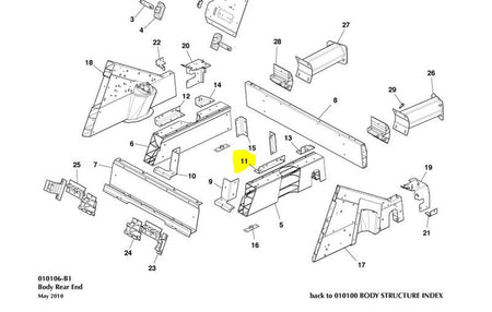 Image of REINFORCEMENT BODY SIDE REAR LONG LEFT HAND