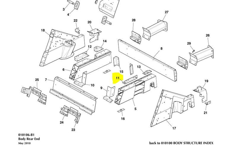 Image of REINFORCEMENT BODY SIDE REAR LONG LEFT HAND