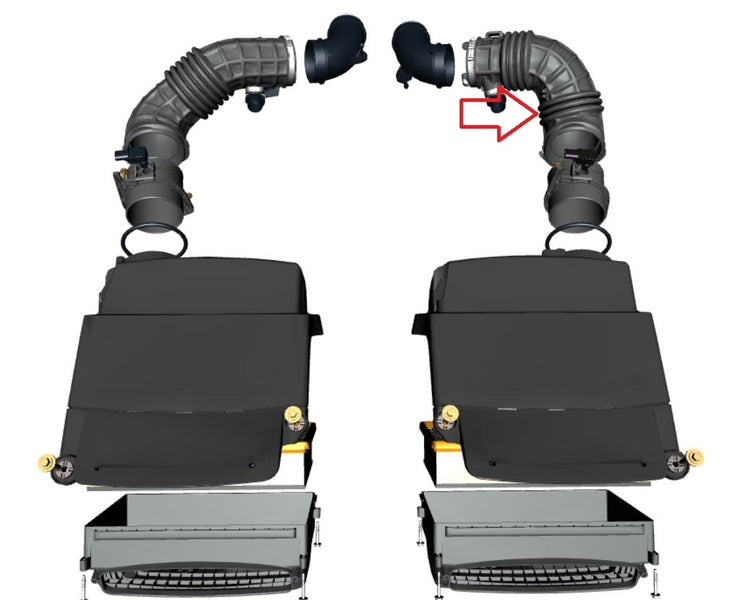 Image of RIGHT SIDE AIR INTAKE RUBBER TUBE