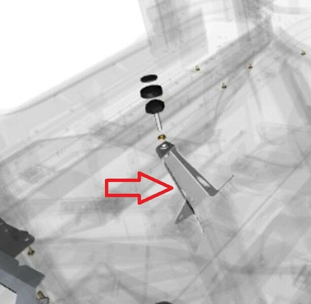 Image of RIGHT HAND REAR ROOF BUMP STOP BRACKET