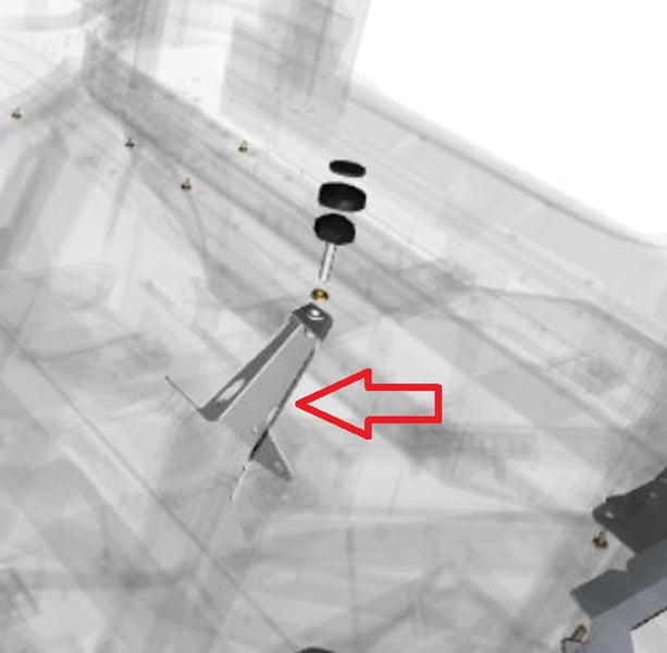 Image of LEFT HAND REAR ROOF BUMP STOP BRACKET