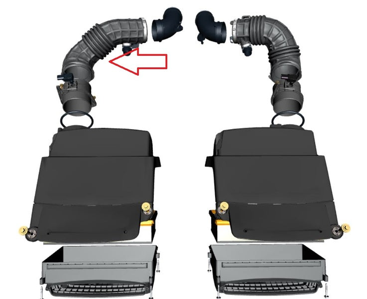Image of LEFT SIDE AIR INTAKE RUBBER TUBE HOSE PIPE