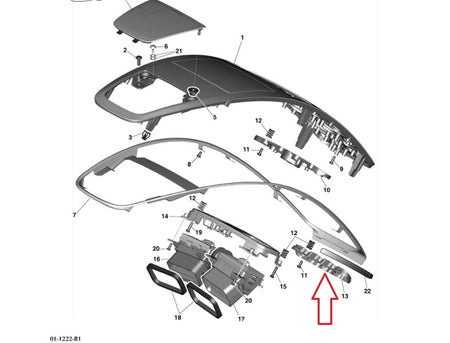 Image of LOWER CENTRE STACK SWITCH CARRIER