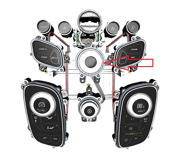 Image of CENTRE STACK JOYSTICK SWITCH