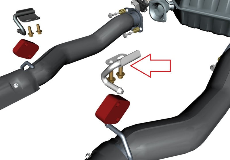Image of LEFT SIDE EXHAUST PIPE MOUNTING BRACKET