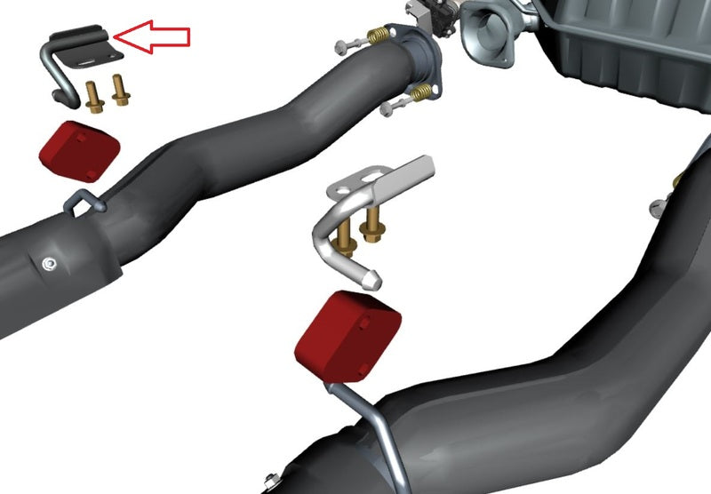 Image of RIGHT SIDE EXHAUST PIPE MOUNTING BRACKET