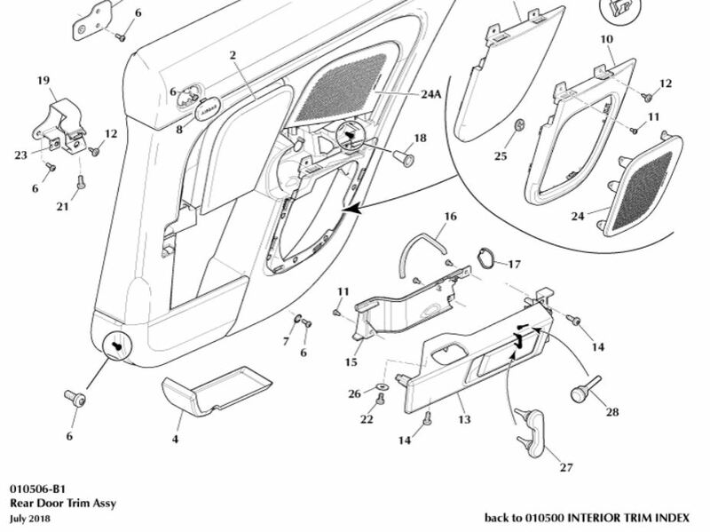 RIGHT REAR INTERIOR DOOR RELEASE HANDLE