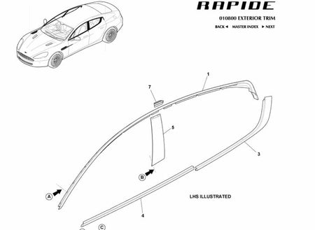 Image of RIGHT REAR DOOR WAISTE SEAL